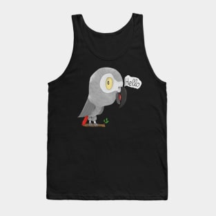 Funny african grey parrot Tank Top